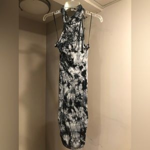 Guess gray tie dye sleeveless high neck dress with neck chain
- size 2